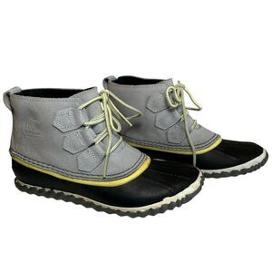 Sorel Out N About Leather Snow Boot Waterproof Lace Up Women’s Size 6 Gorpcore
